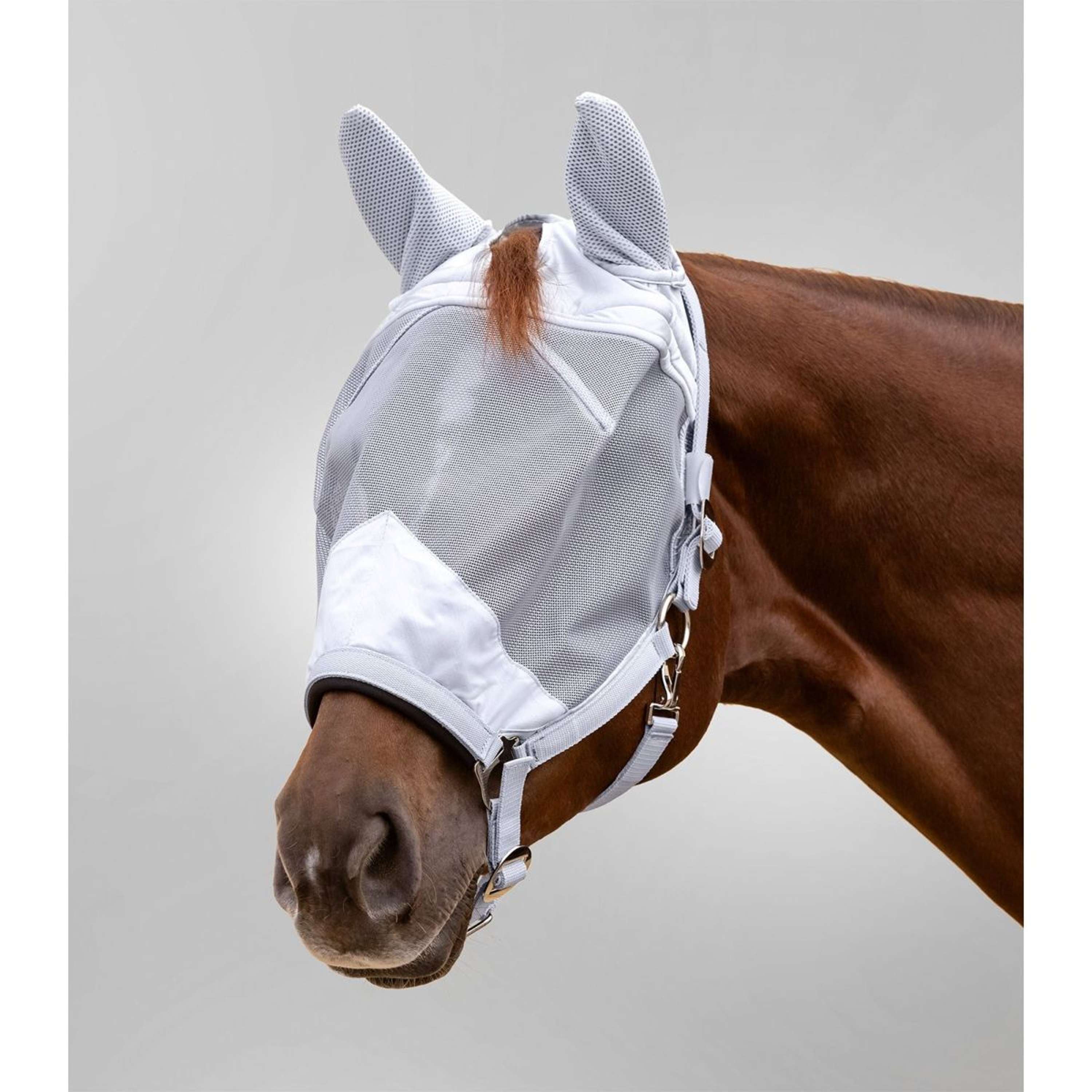 Waldhausen Vliegenmasker Premium met Halster Zilvergrijs