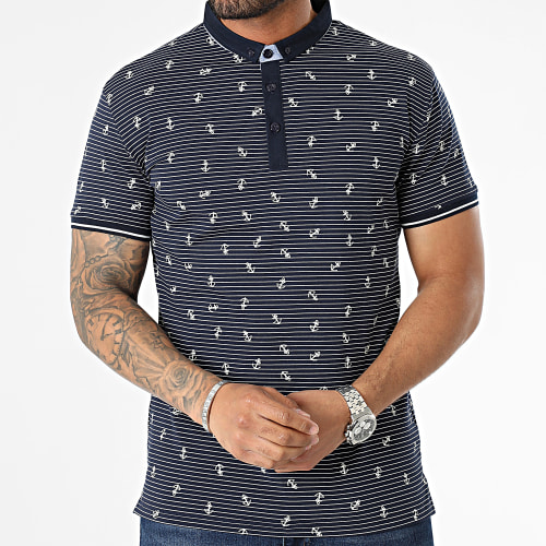 Polo Manches Courtes Bleu Marine