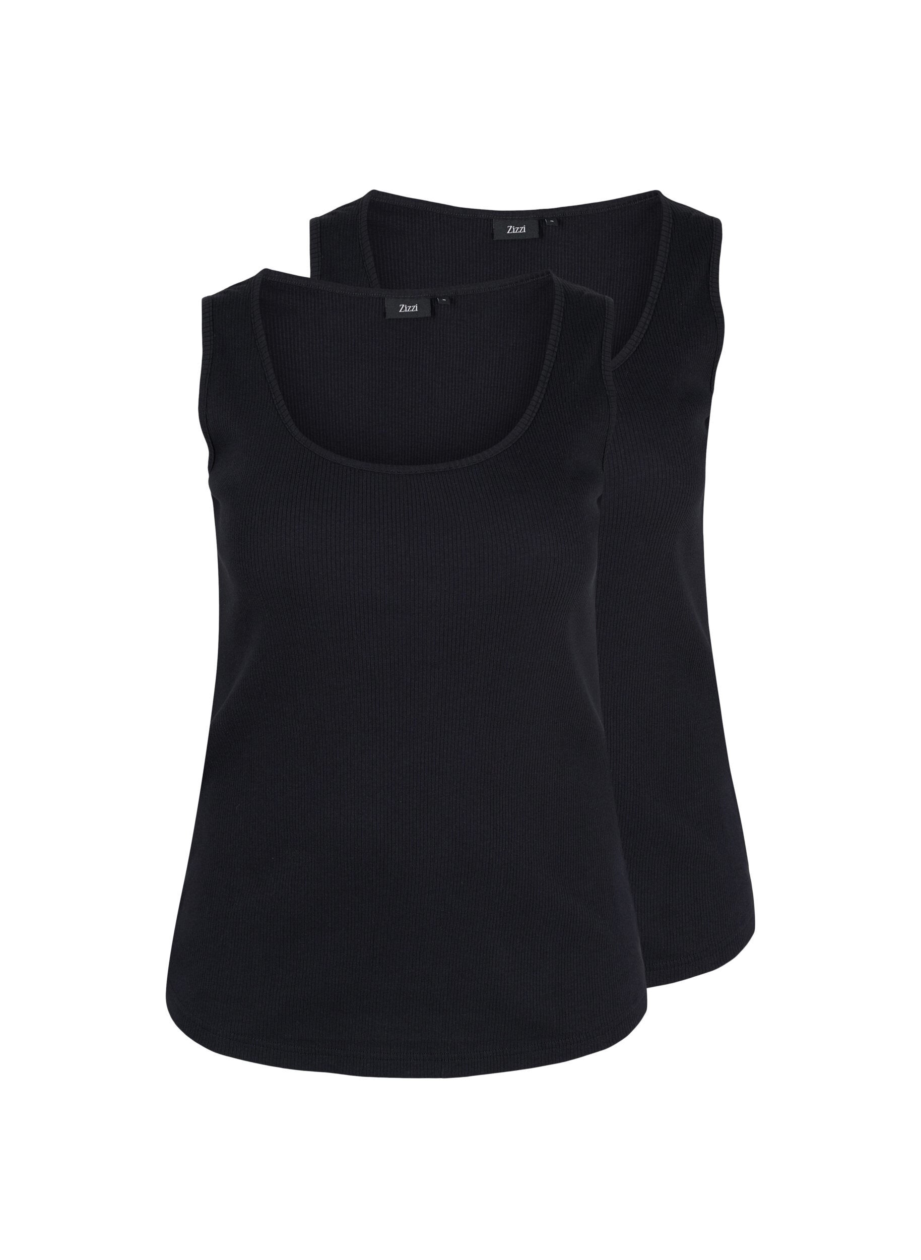 2-pak basis tanktop i rib