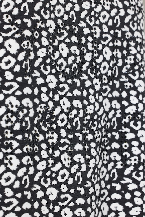 Longshirt, Leomuster, Glitzer-Statement, 3/4-Ärmel