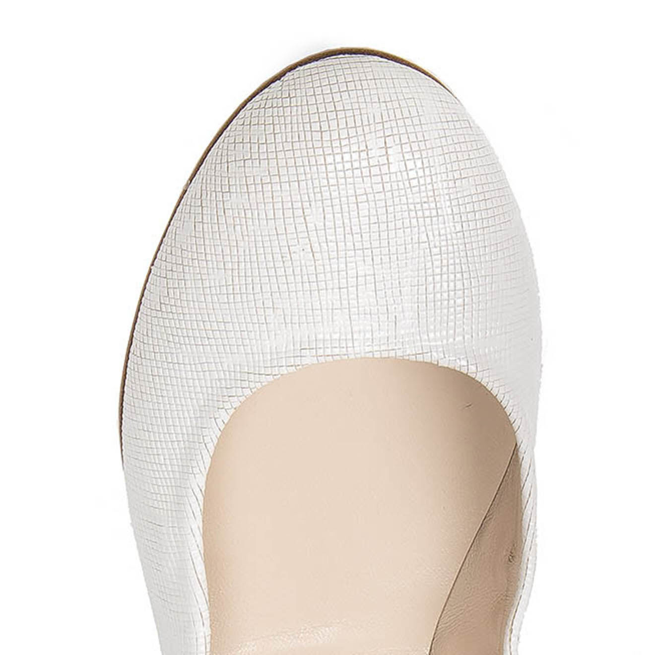 Castaner Ballerines en Cuir verni Mae ivoire
