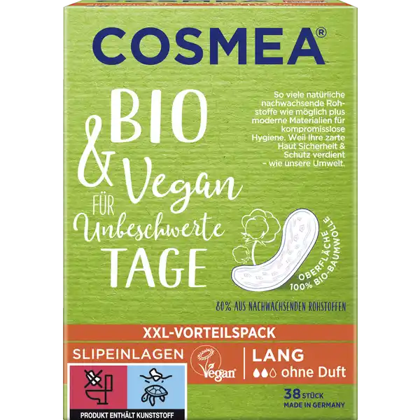 Bio Comfort Slipeinlagen XXL- Vorteilspack ohne Duft, Lang