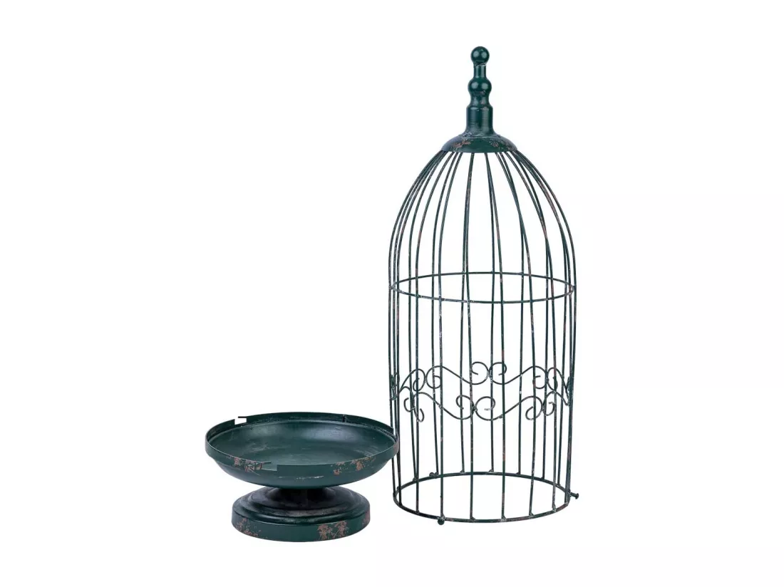 Cage décorative en métal 24,77x24,77x72,39h cm