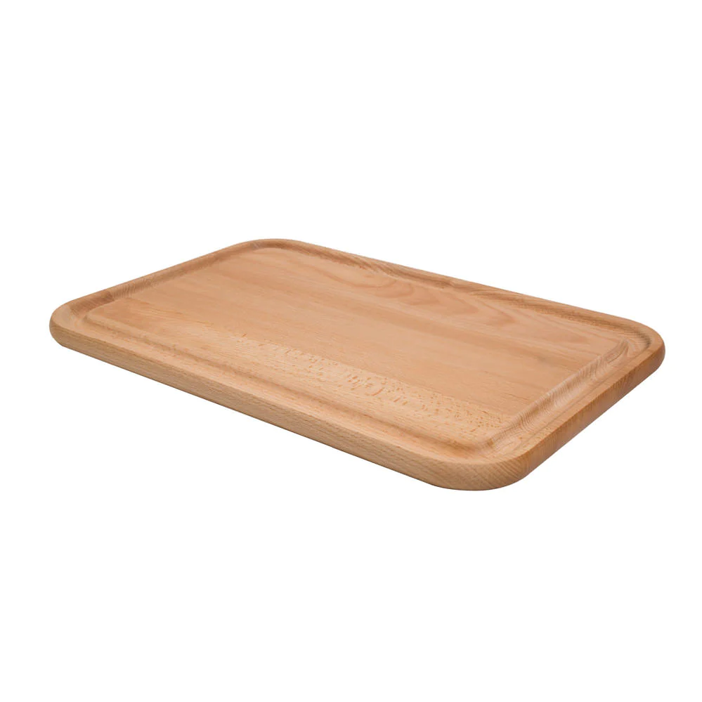 Planche à découper rectangle 45x30 cm en hêtre avec rigole T&G Woodwar