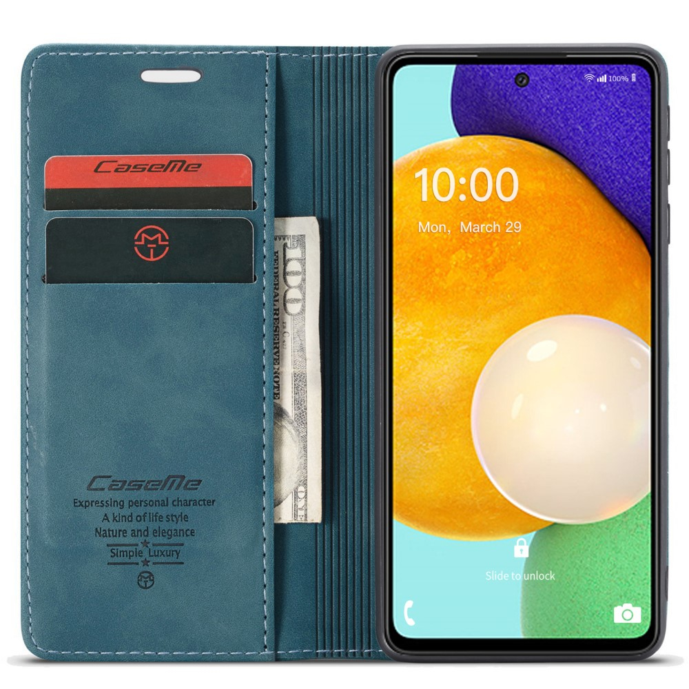 Samsung Galaxy A53 5G Leder Tasche Flip Wallet Etui mit Kartenfächern - Blaugrün