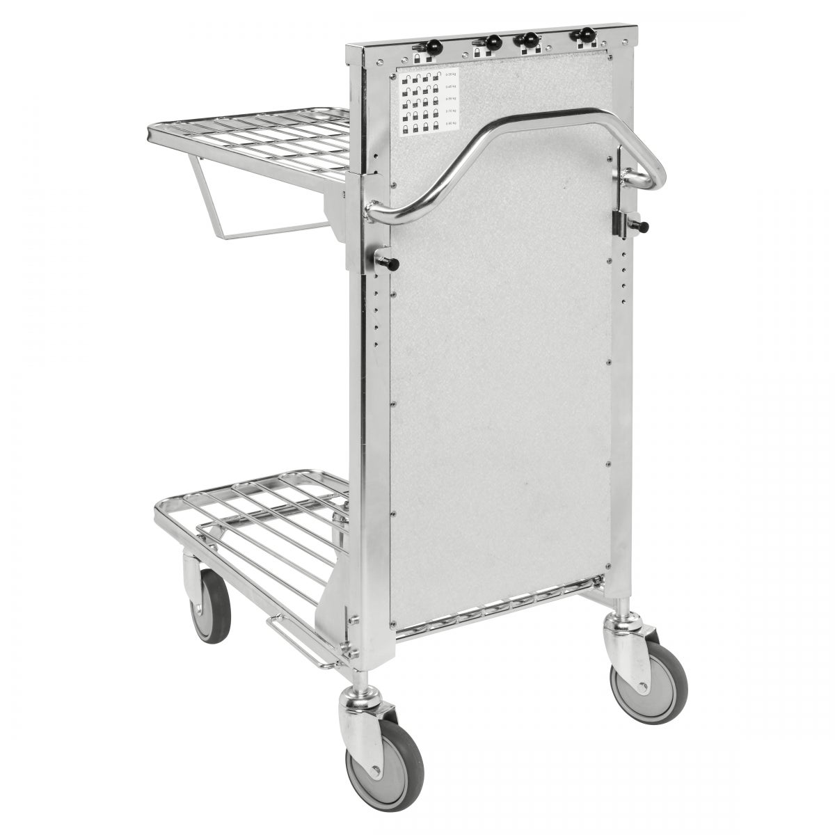 Kongamek winkelwagen met 2 verstelbare planken, 965x520x1100mm, rubber, draagvermogen 300kg, zonder remmen