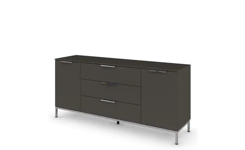 Sideboard Graphit Front: Dekor, Oberboden: Dekor verchromt