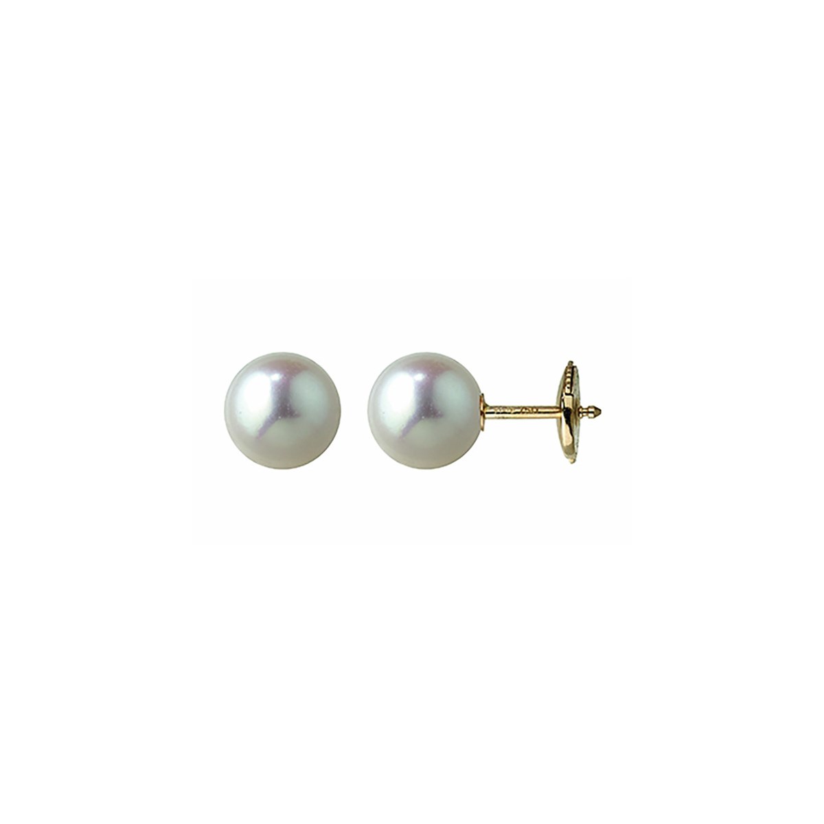 Boucles d'oreilles perles de culture or 18 carats7/7,5mm