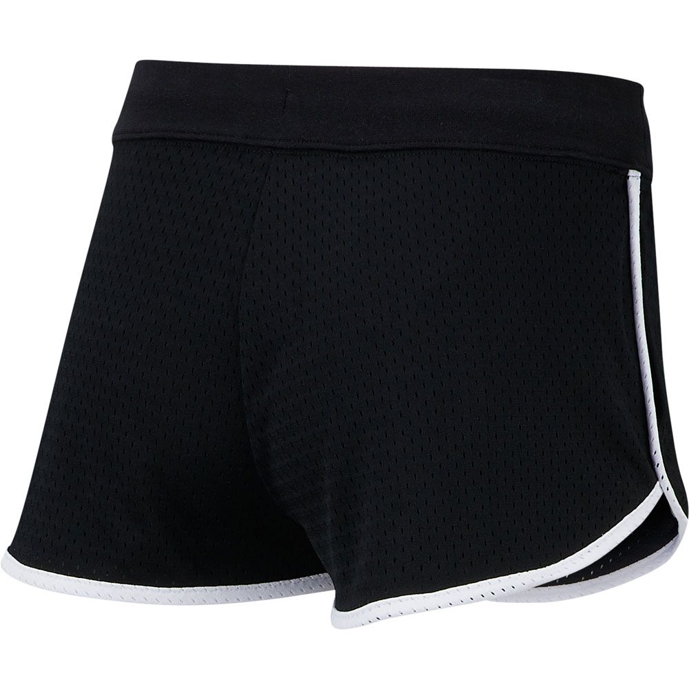 Nike Sportswear Heritage Mesh Trainingsshorts Damen schwarz weiß