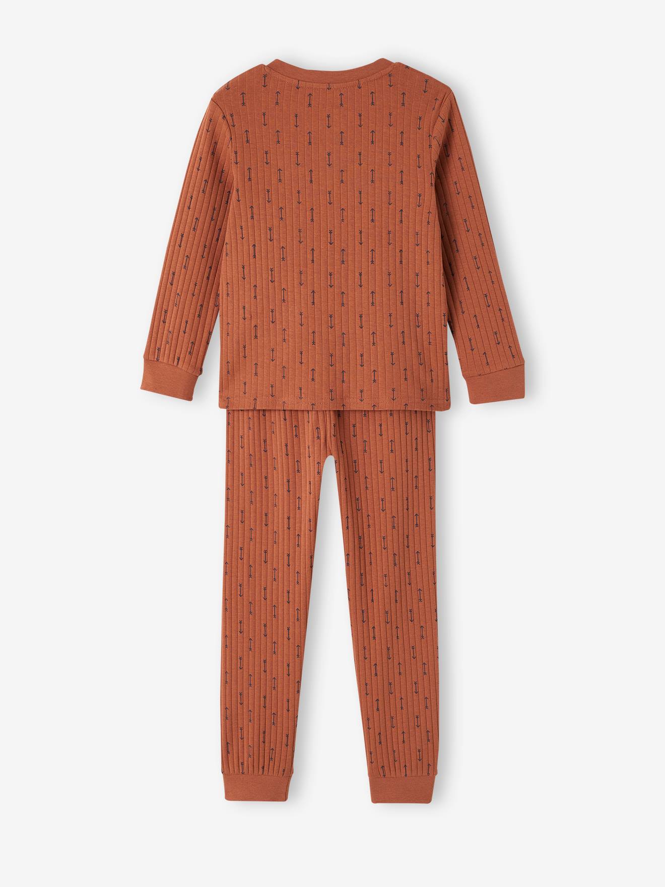 Pijama de malha canelada 
