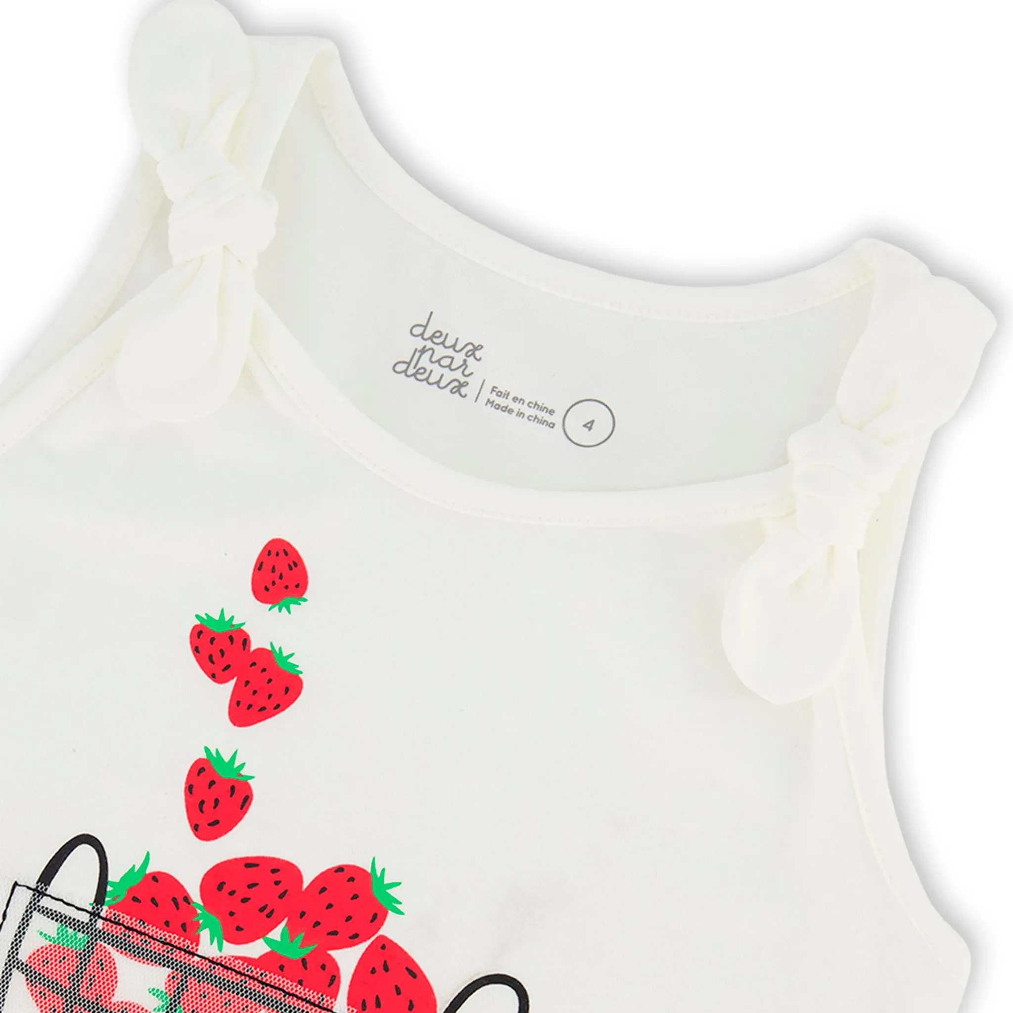 Deux par Deux Camisole Panier Fraise 7-10ans