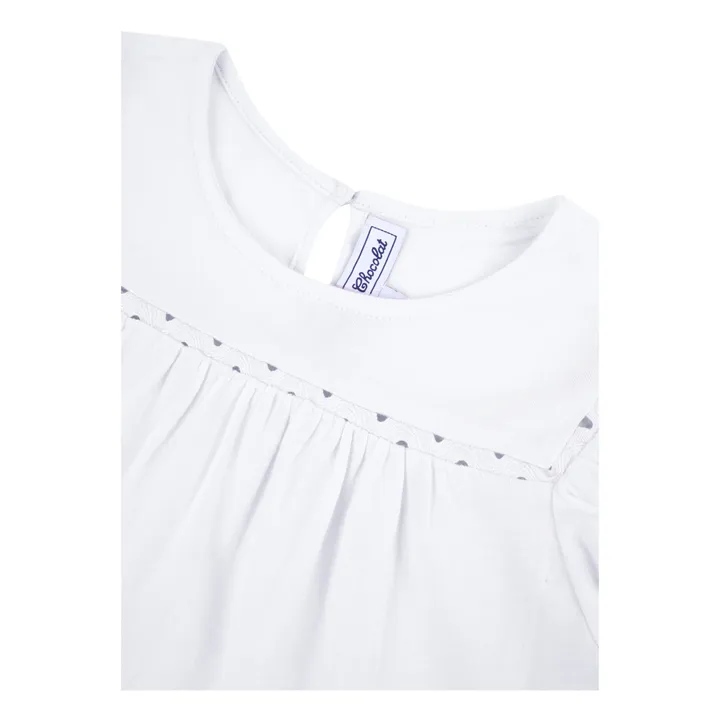 Tartine et Chocolat T-Shirt Ajouré à Volants | Blanc