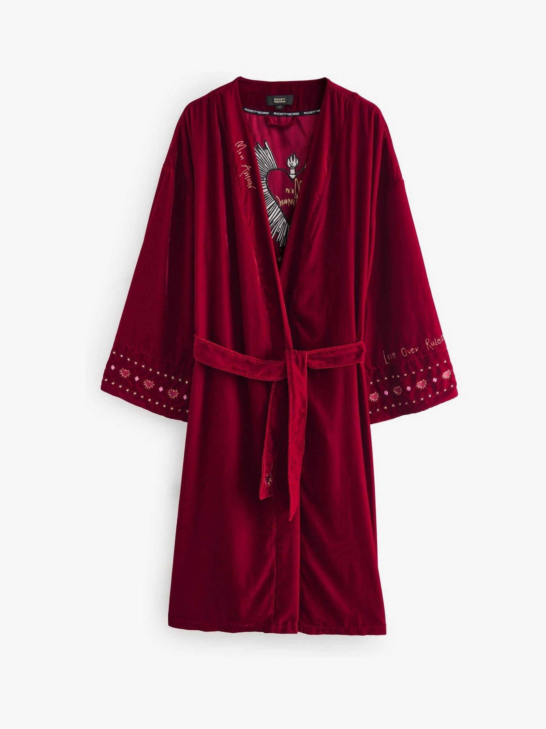 Rockett St George Velvet and Beaded Heart Robe