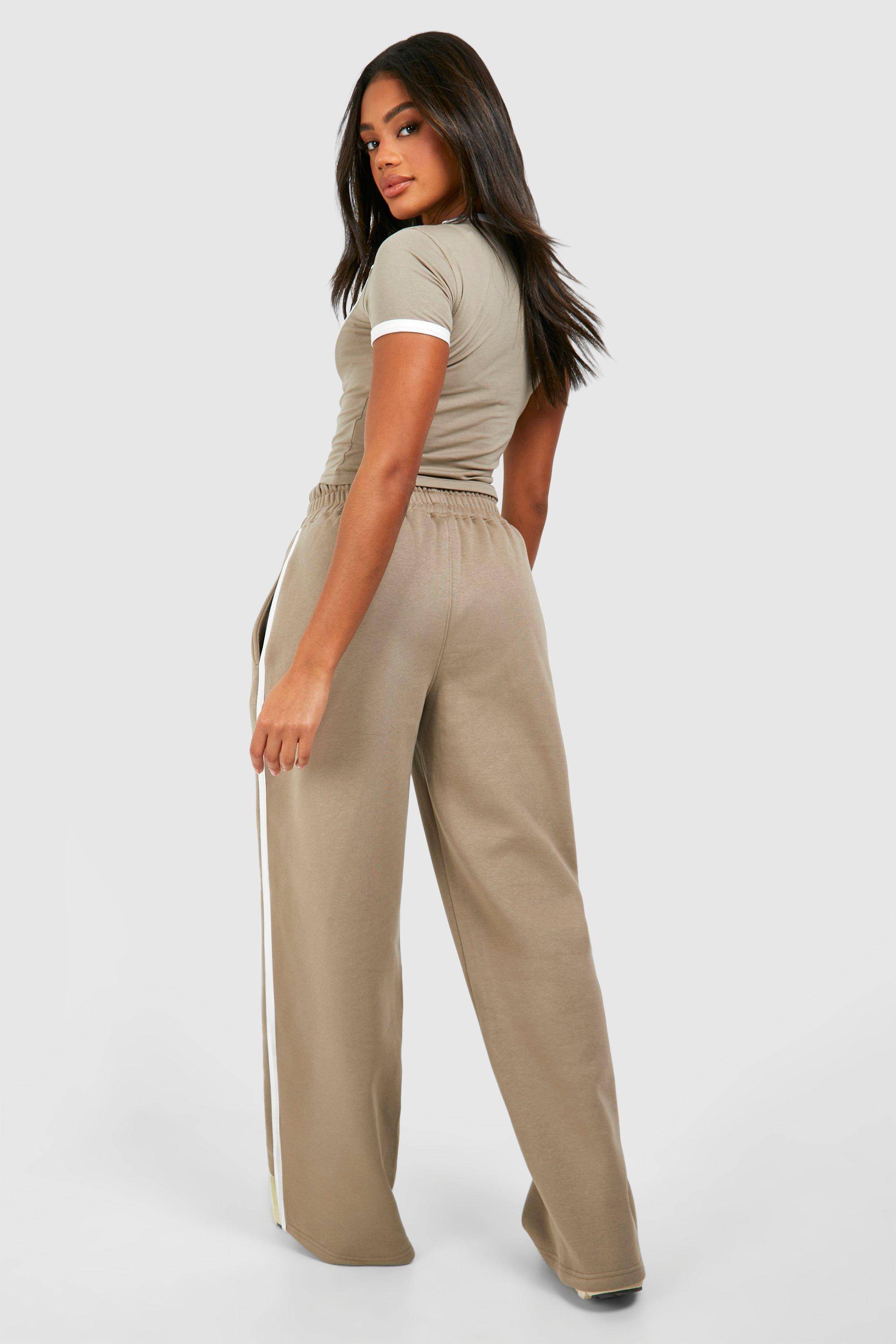 boohoo Ensemble à surpiqûres avec t-shirt et jogging droit