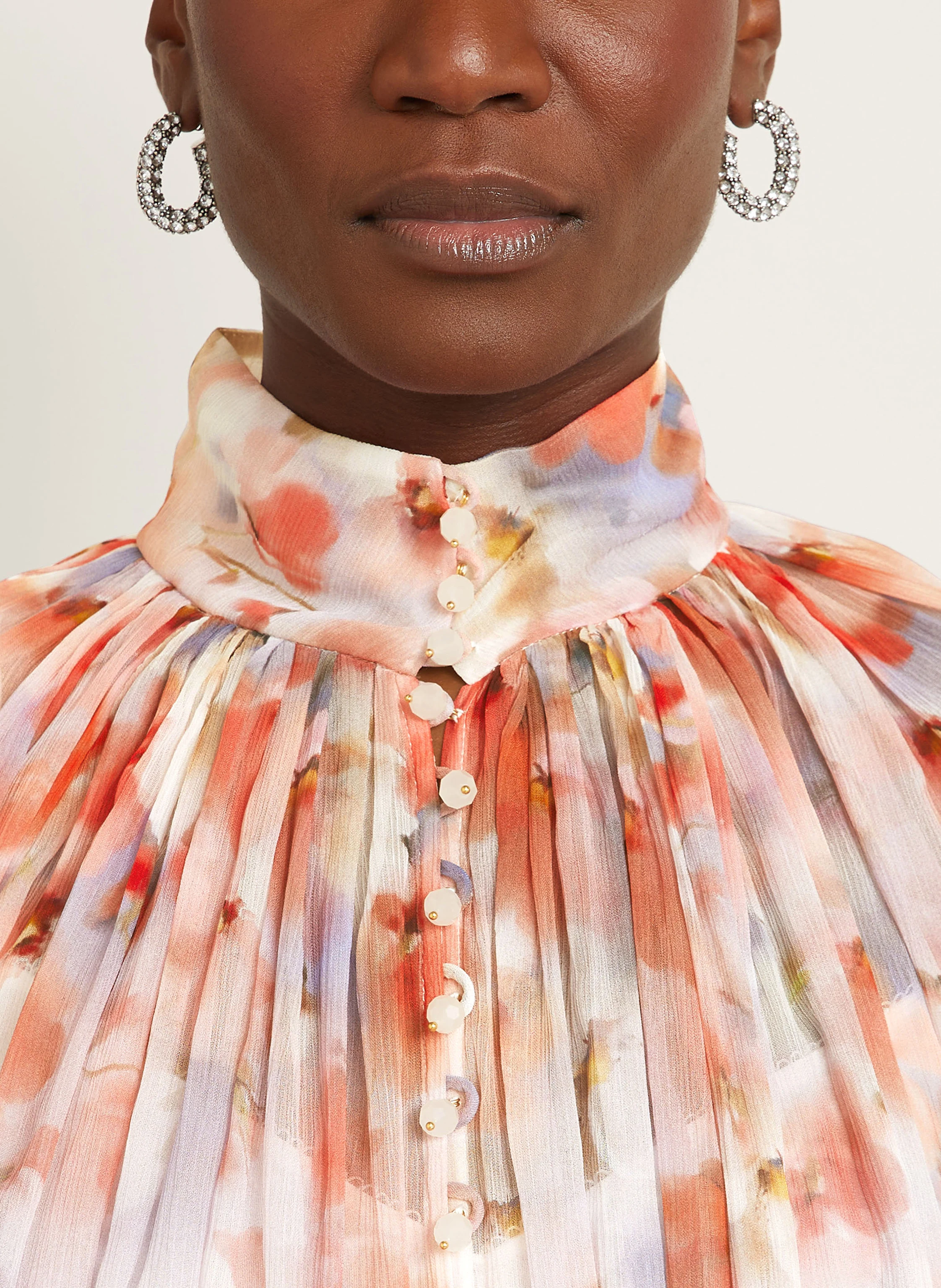 ZIMMERMANN Bluse mit Schmuckperlen