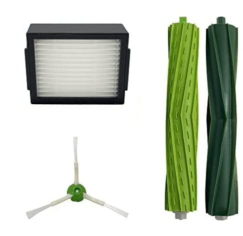 (16-tlg. Set) Ersatz Seiten Bürsten / Hepa Filter / Staub Beutel Reinigungs Werkzeug Kit für iRobot Roomba Staubsauger Roboter