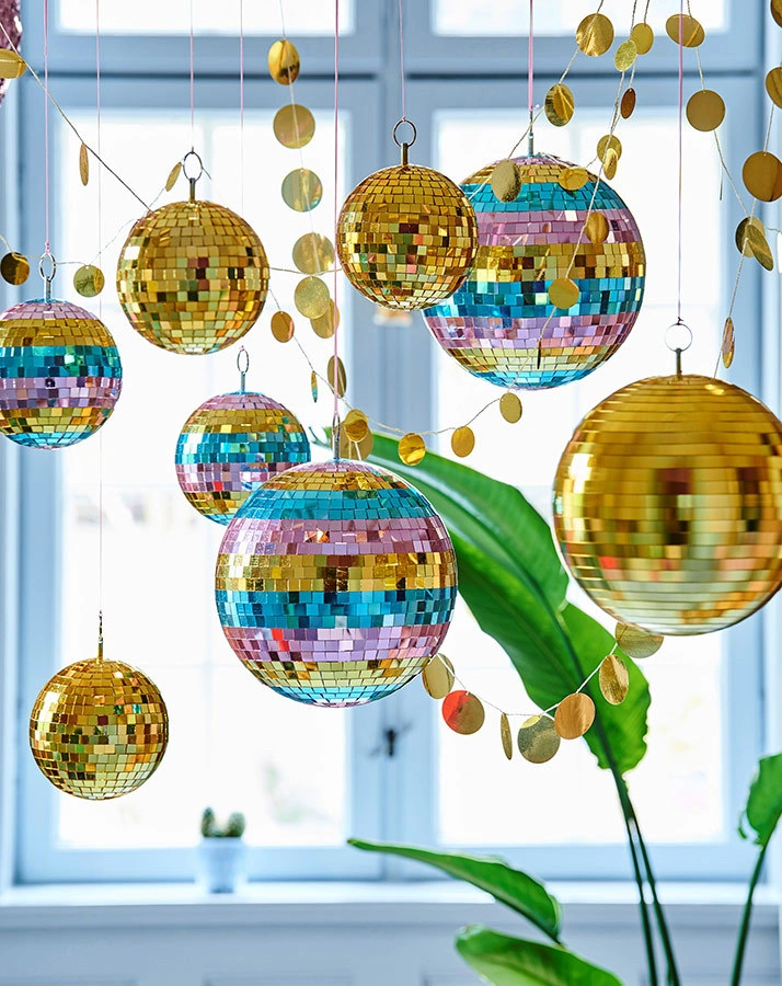 Deko-Kugel LET‘S DISCO in gold