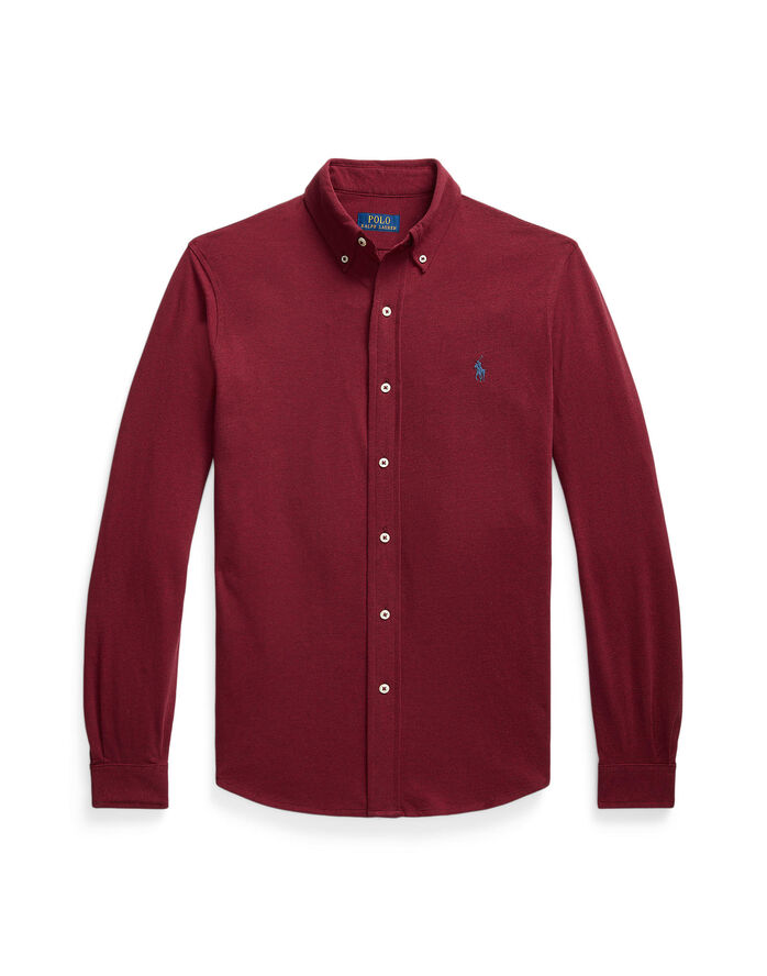 Polo Ralph Lauren FEATHERWEIGHT MESH-LSL-KNT Vintage port heather