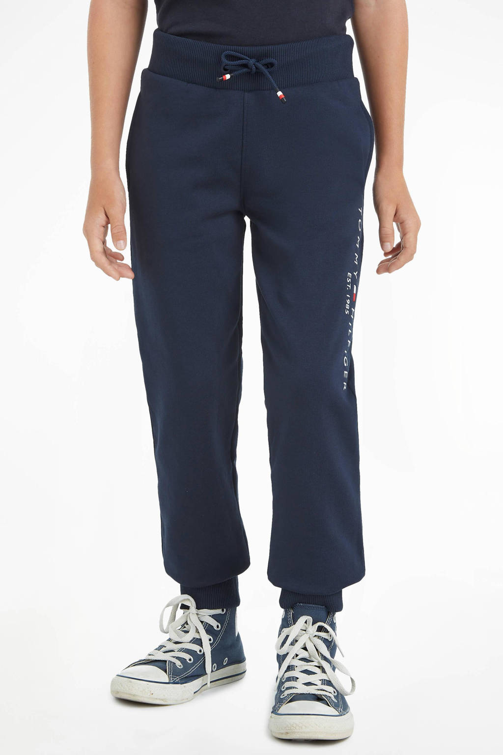 Tommy Hilfiger joggingbroek van katoen donkerblauw