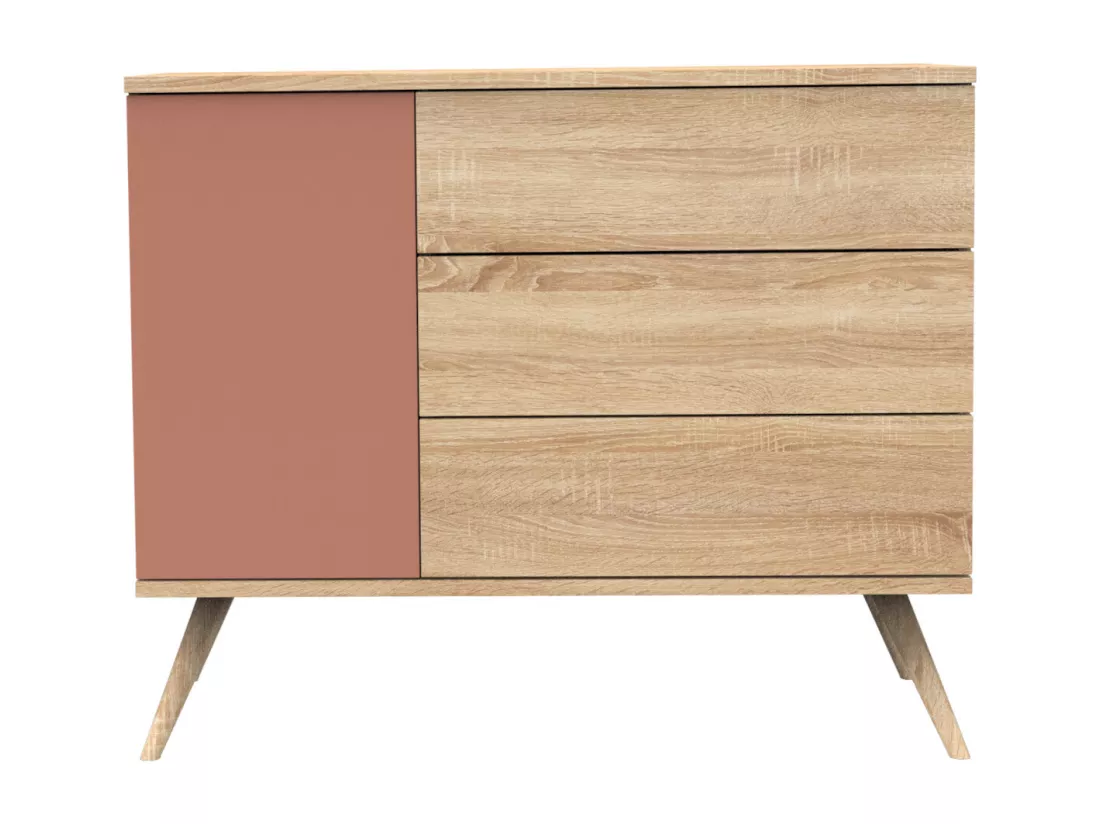 Commode 1 porte et 3 tiroirs