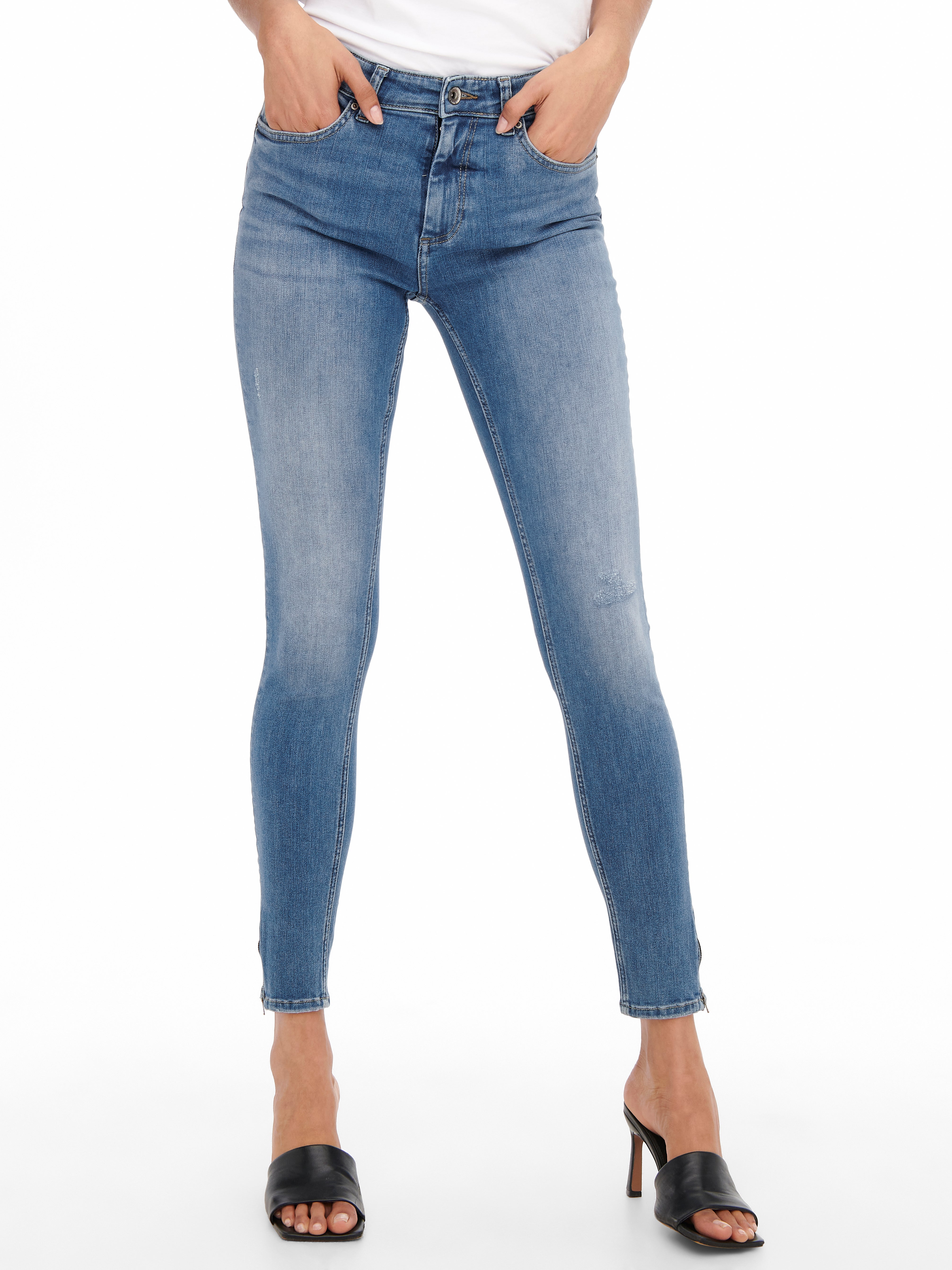 ONLBLUSH Mittlere Taille Skinny Fit Jeans Light Medium Blue Denim