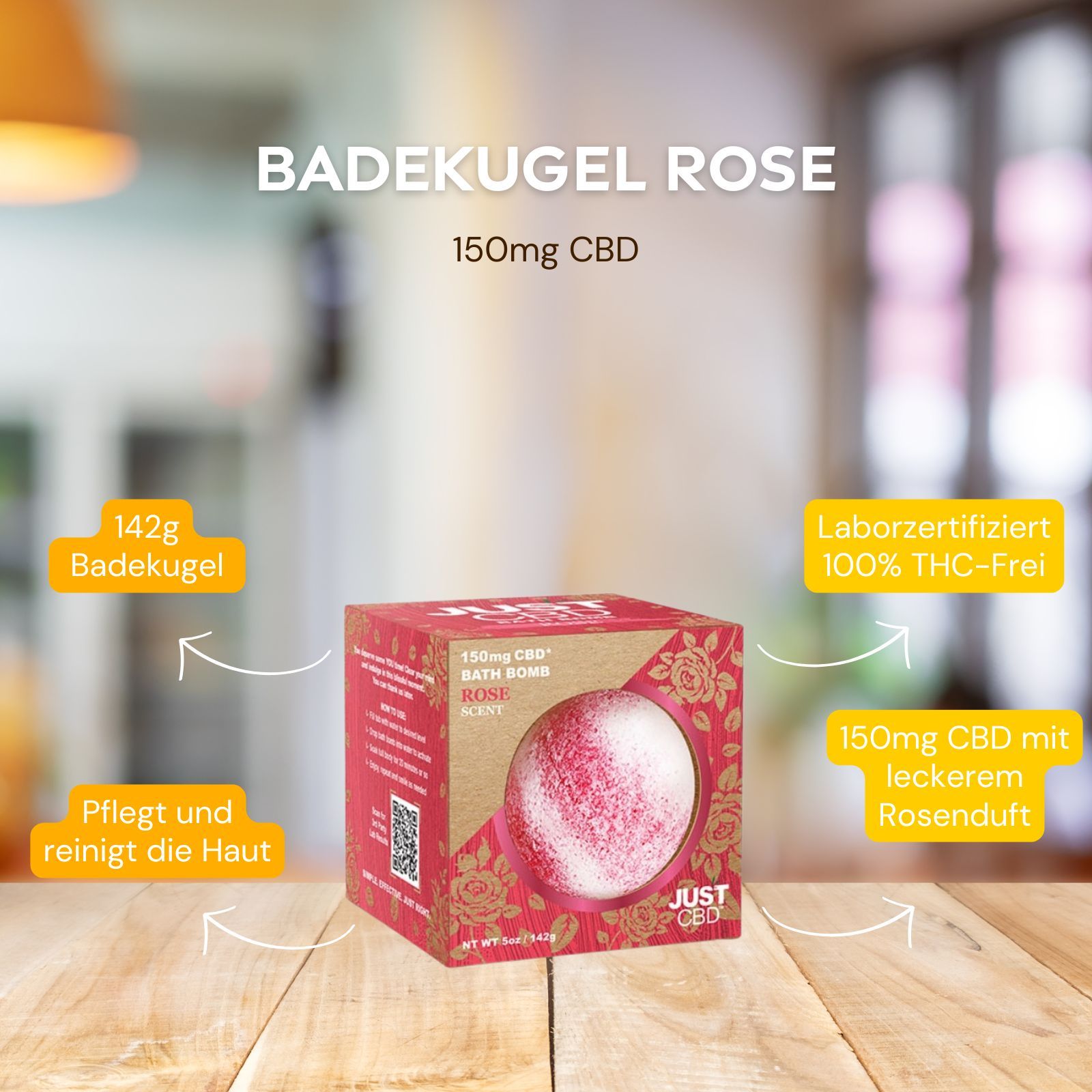Weedness CBD Badesalz Bombe Rose