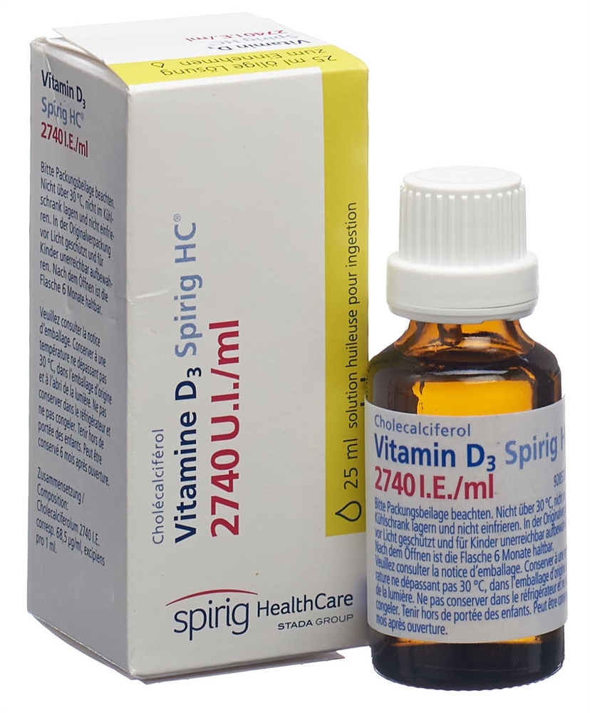 VITAMINE D3 Spirig HC Lös 2740 IE/ml ölige Lösung zum Einnehmen Fl 25 ml