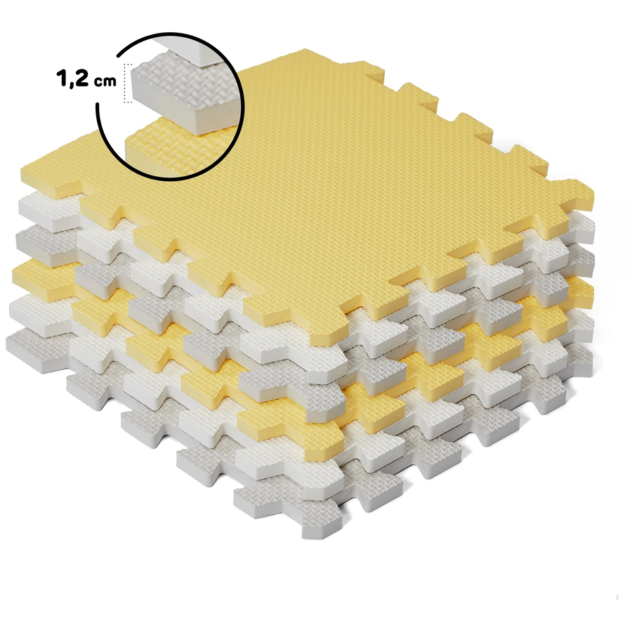 Kinderkraft Luno Schaumstoff Puzzlematte, gelb