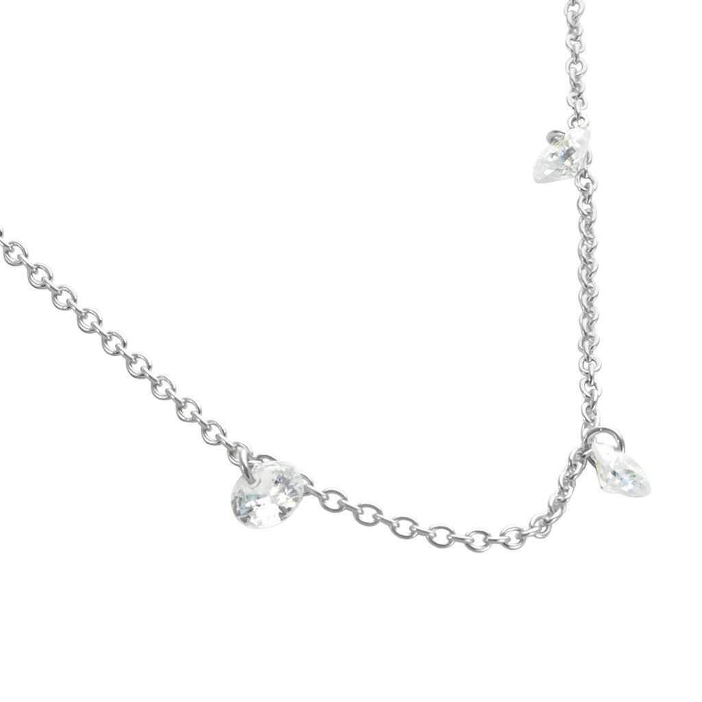 Collier Argent Collie Argent Blanc Oxyde