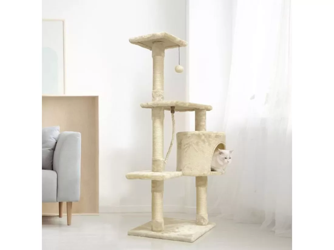 Arbre à chat 40 x 40 x 114 cm - Beige