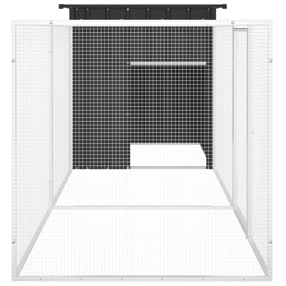 Poulailler anthracite 300x91x100 cm acier galvanisé
