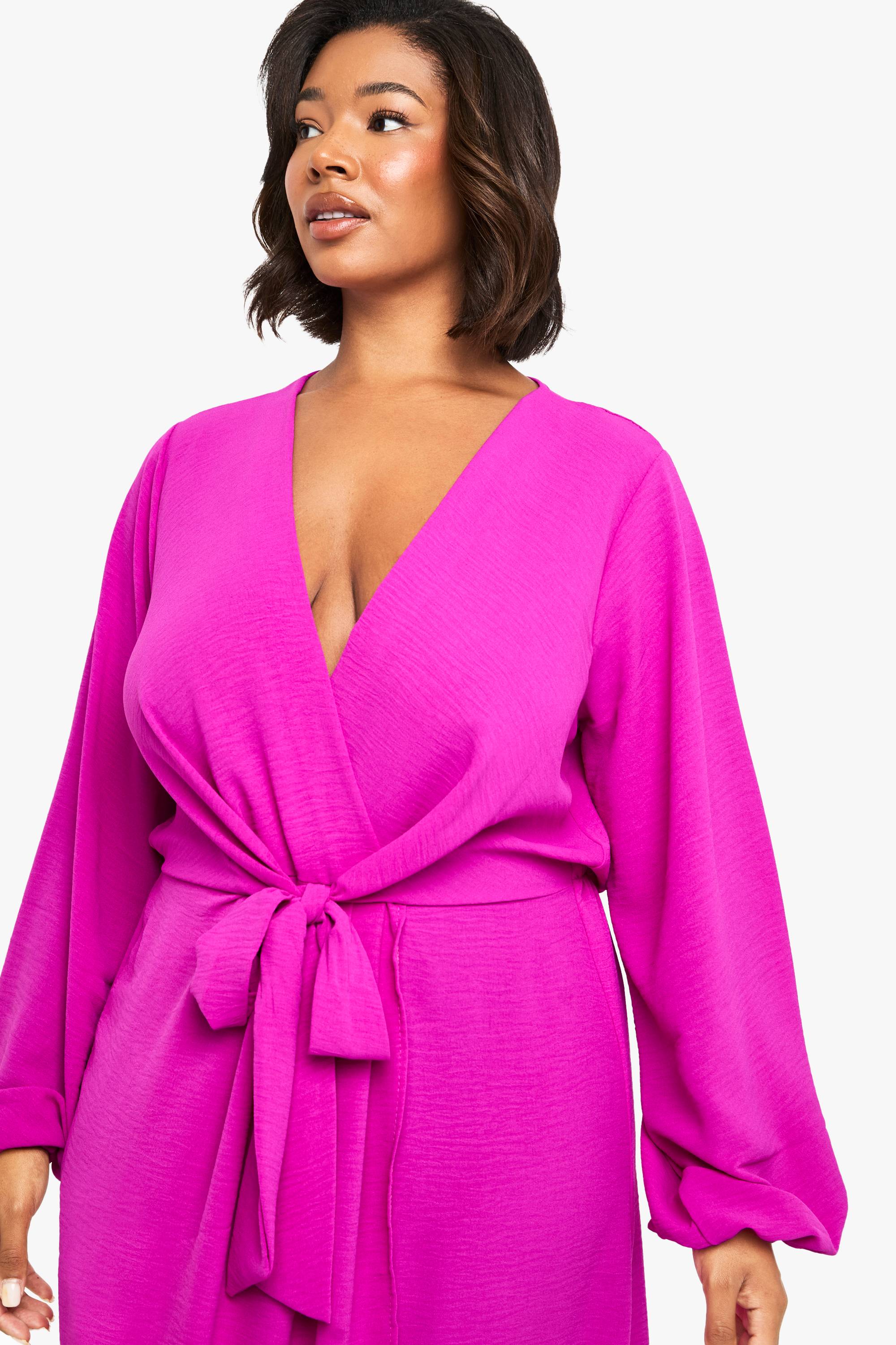 boohoo Robe maxi à motif texturé et détails noués