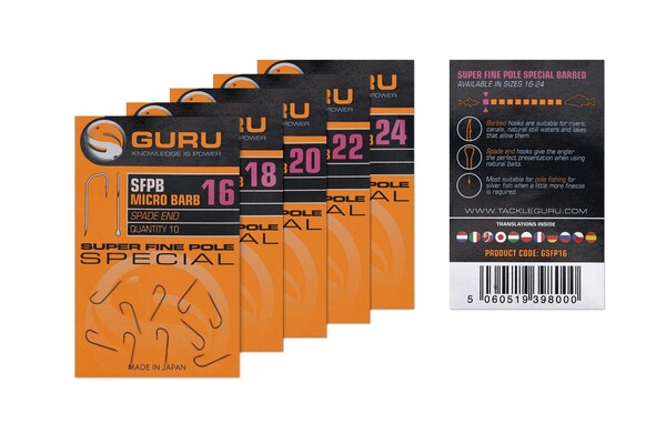 Hameçon pour Poissons Blancs Guru Super Fine Pole Hook (10 Pièces)