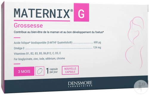 Laboratoire Densmore Maternix G Grossesse Cure 3 mois 90 Capsules