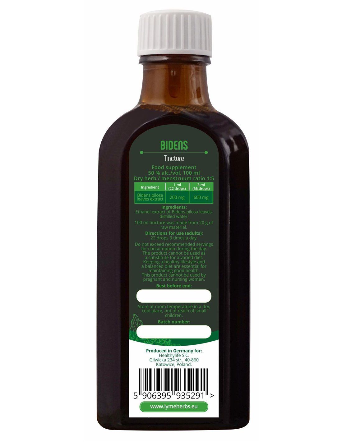 Lymeherbs Behaarter Zweizahn (Bidens pilosa) Tinktur 1:5