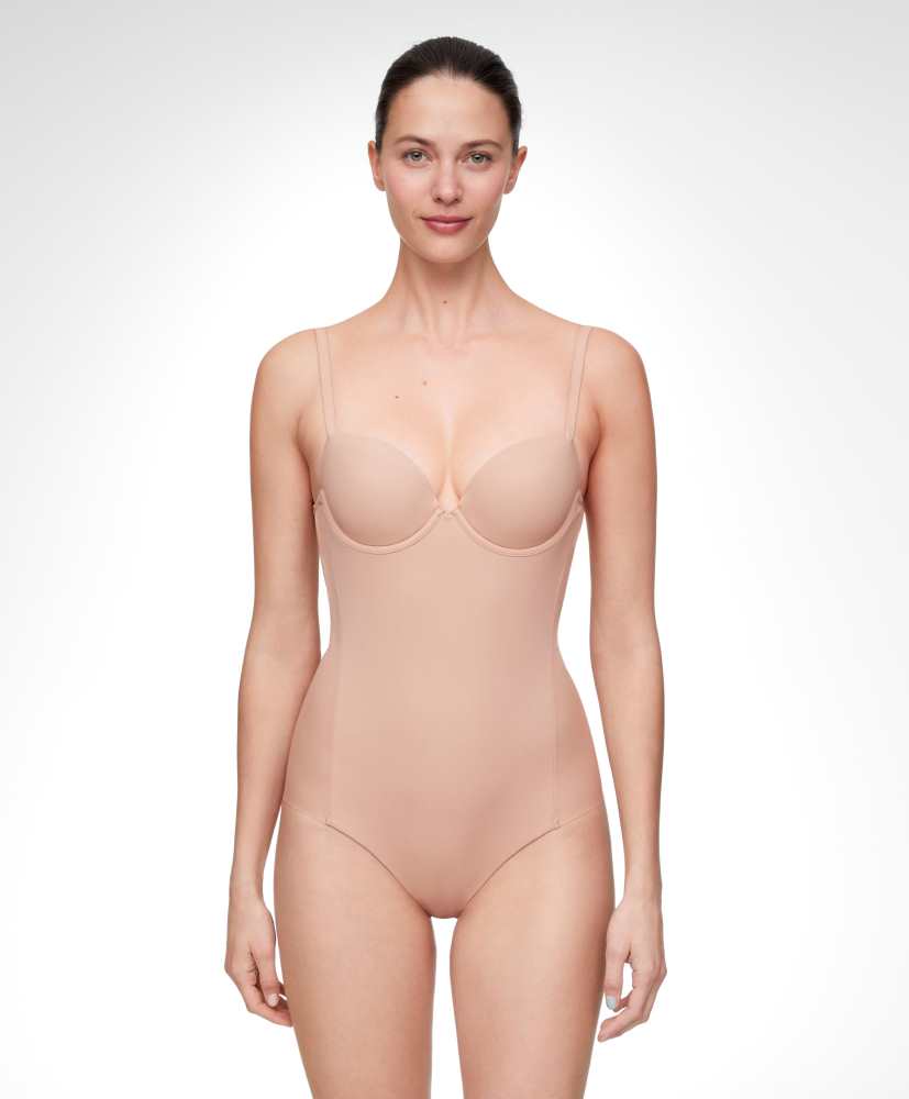 Body sem costas com alças, poliamida
