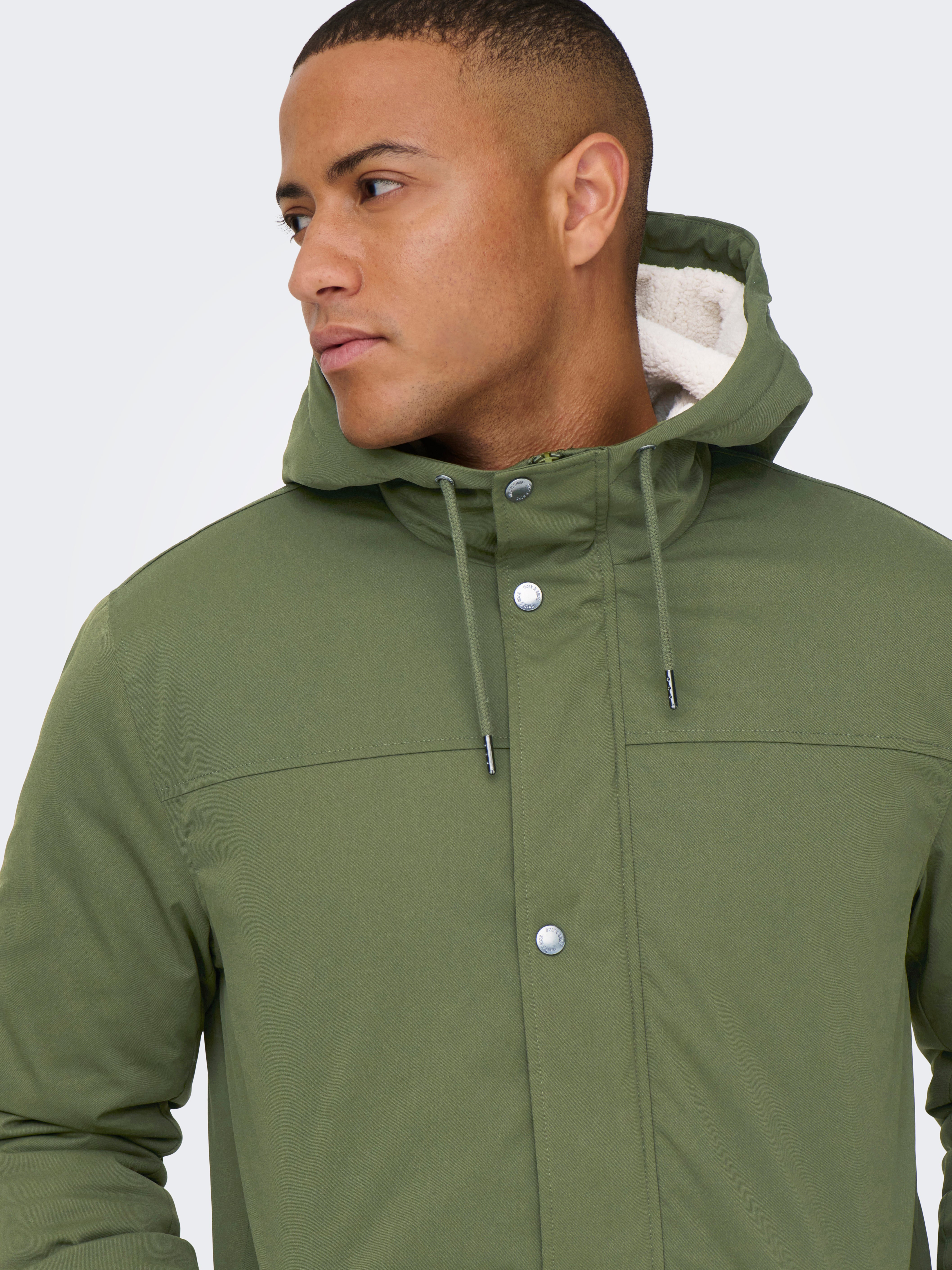 ONSALEXANDER Langer Parka Olive Night