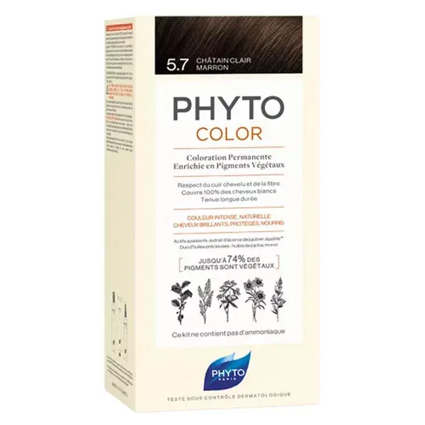 Phyto PhytoColor Coloração Permanente para Cabelo nº 5.7 Castanho Claro