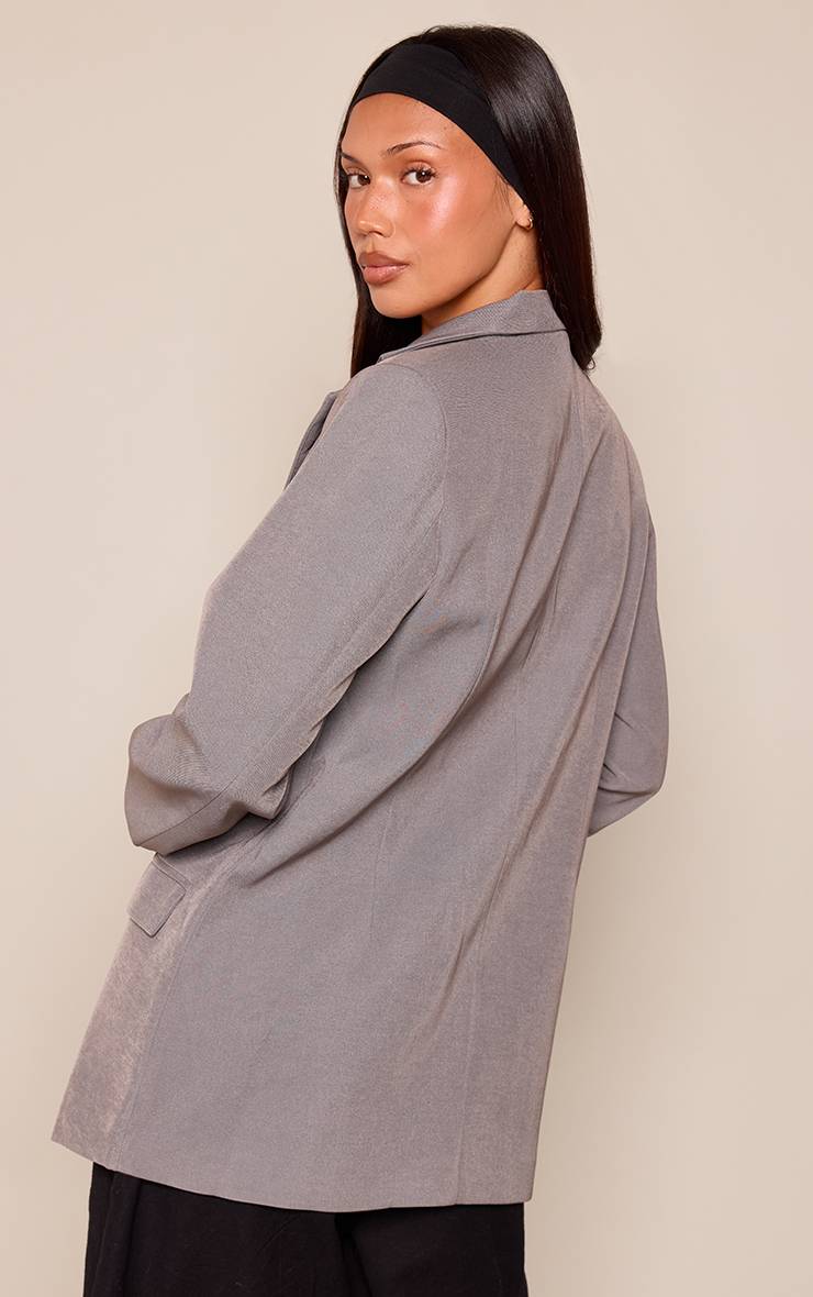 Gris Blazer Long Oversize