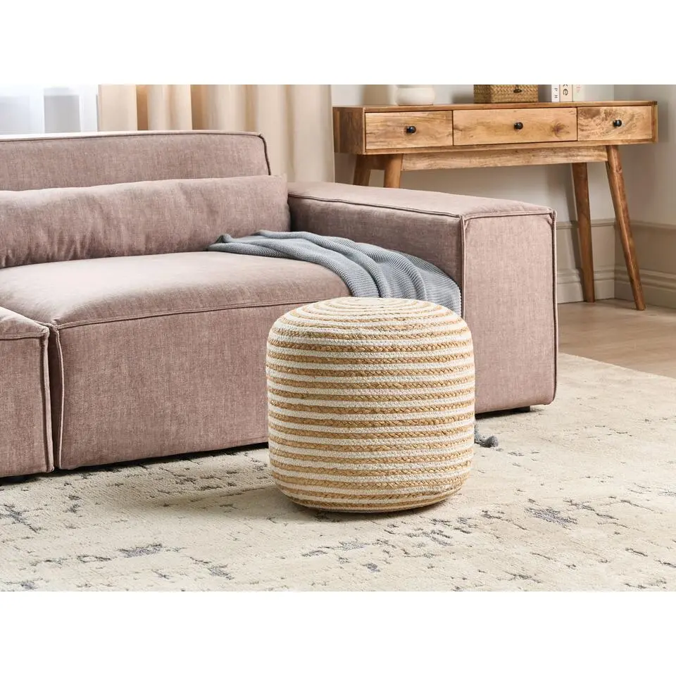 RESAFA - Poef - Beige - 40 x 40 x 40 cm - Jute