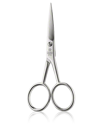 Pfeilring Scheren Bartschere, vernickelt 10cm