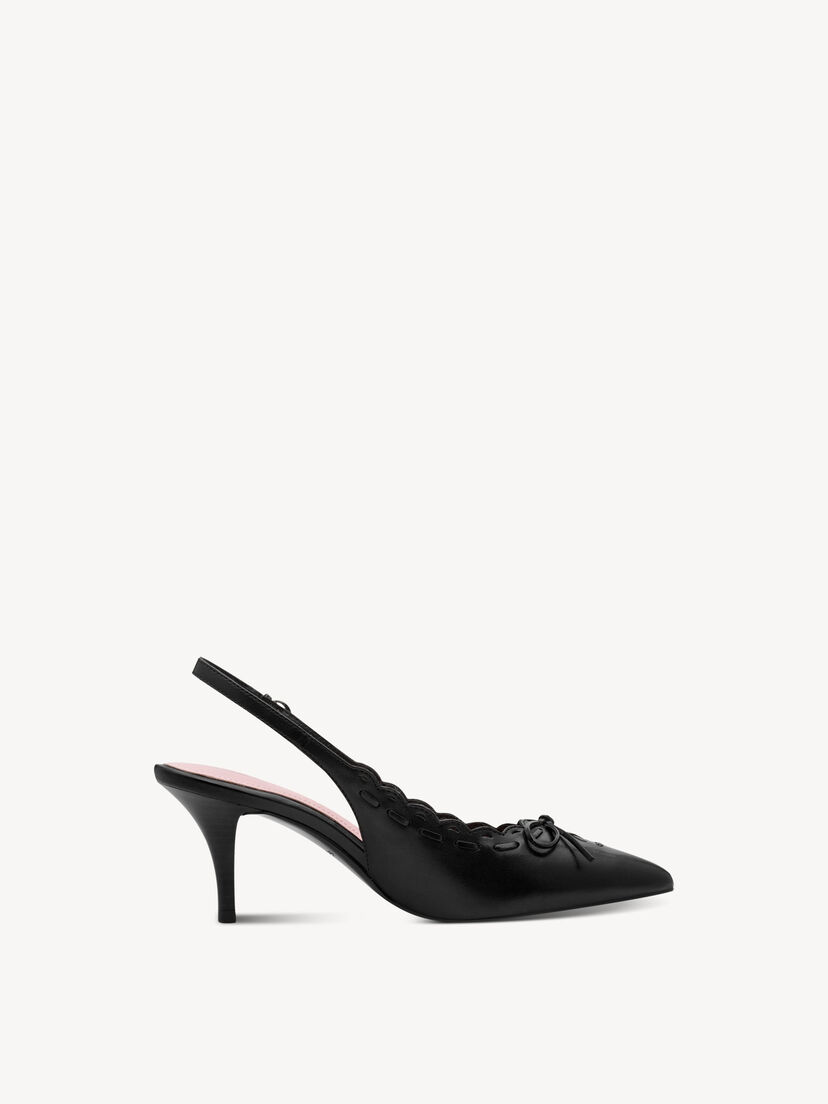 Leren Slingpumps - zwart