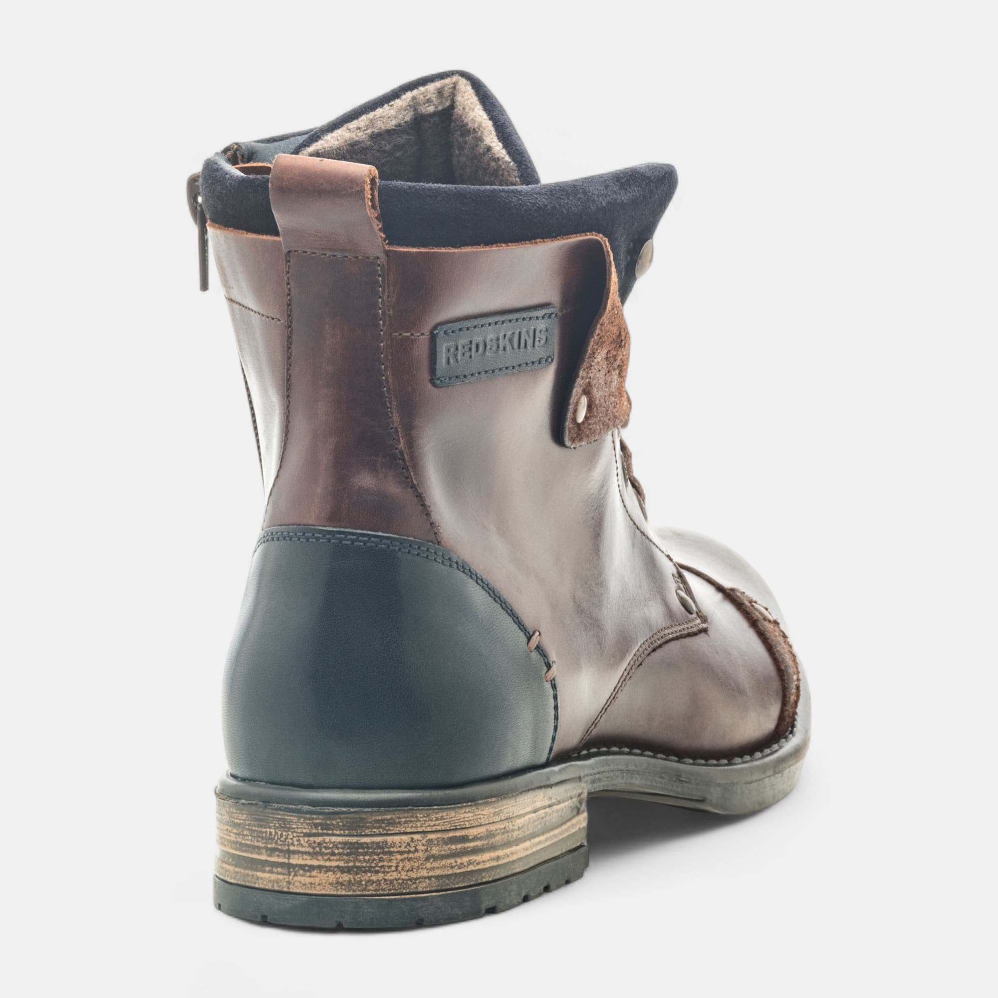 Boots Homme en cuir marron