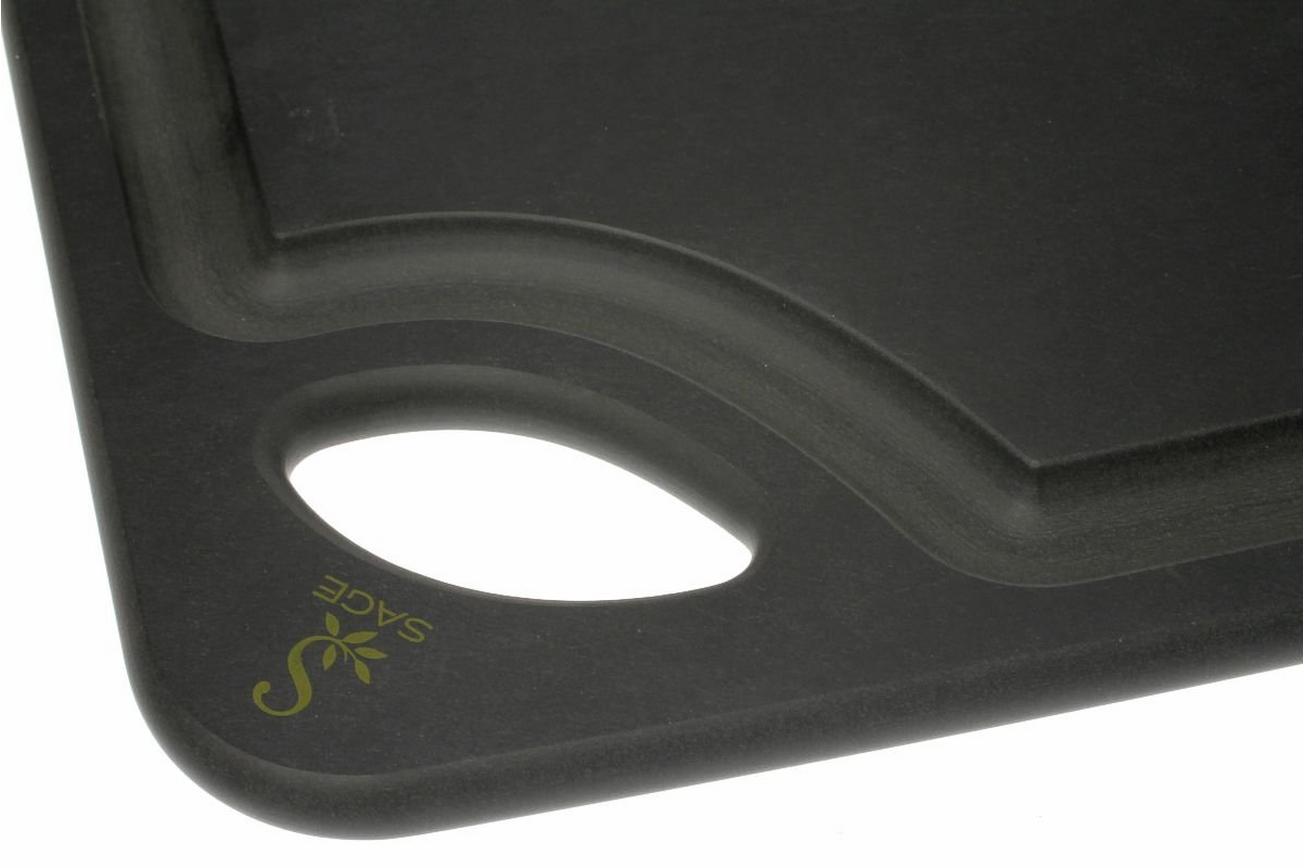 Sage snijplank HZ3045, 45x30 cm, met sleuf, zwart
