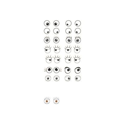 Maildor - 1 feuille gommettes yeux