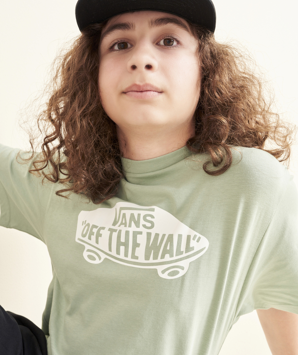 VANST-SHIRT GARÇON EN COTON VERT STYLE 76 SS AVEC LOGO