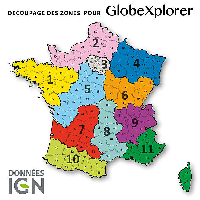 GLOBEXPLORER - TOPO GLOBEXPLORER IGN 1/25000e FRANCE ZONE 11