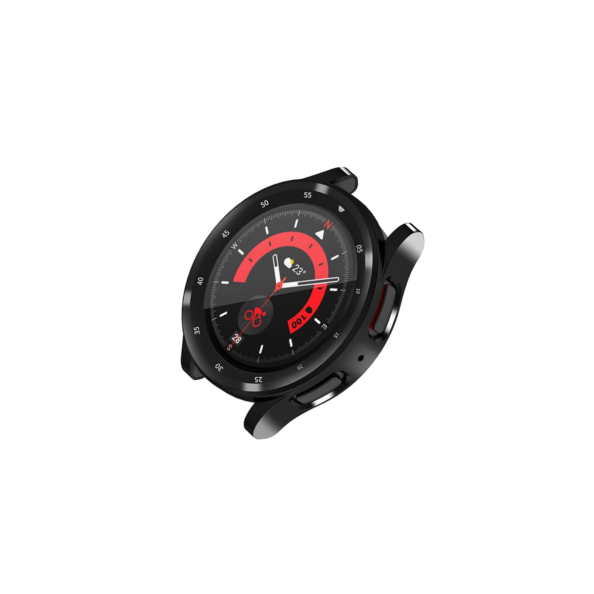 TPU-beskyttelsesveske med skaladesign for Samsung Galaxy Watch 5 Pro Sort