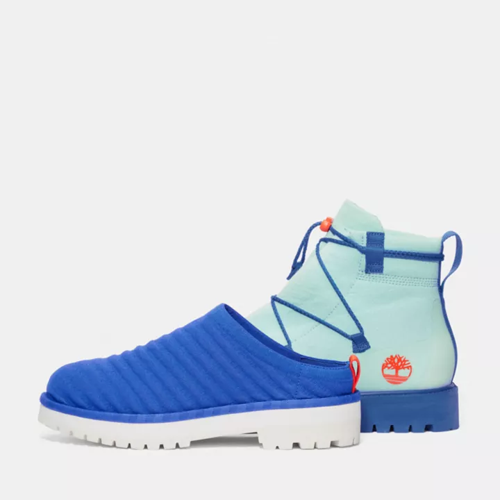Timberland x Suzanne Oude Hengel Future73 Bottines en tricot 6 pouces en bleu sarcelle