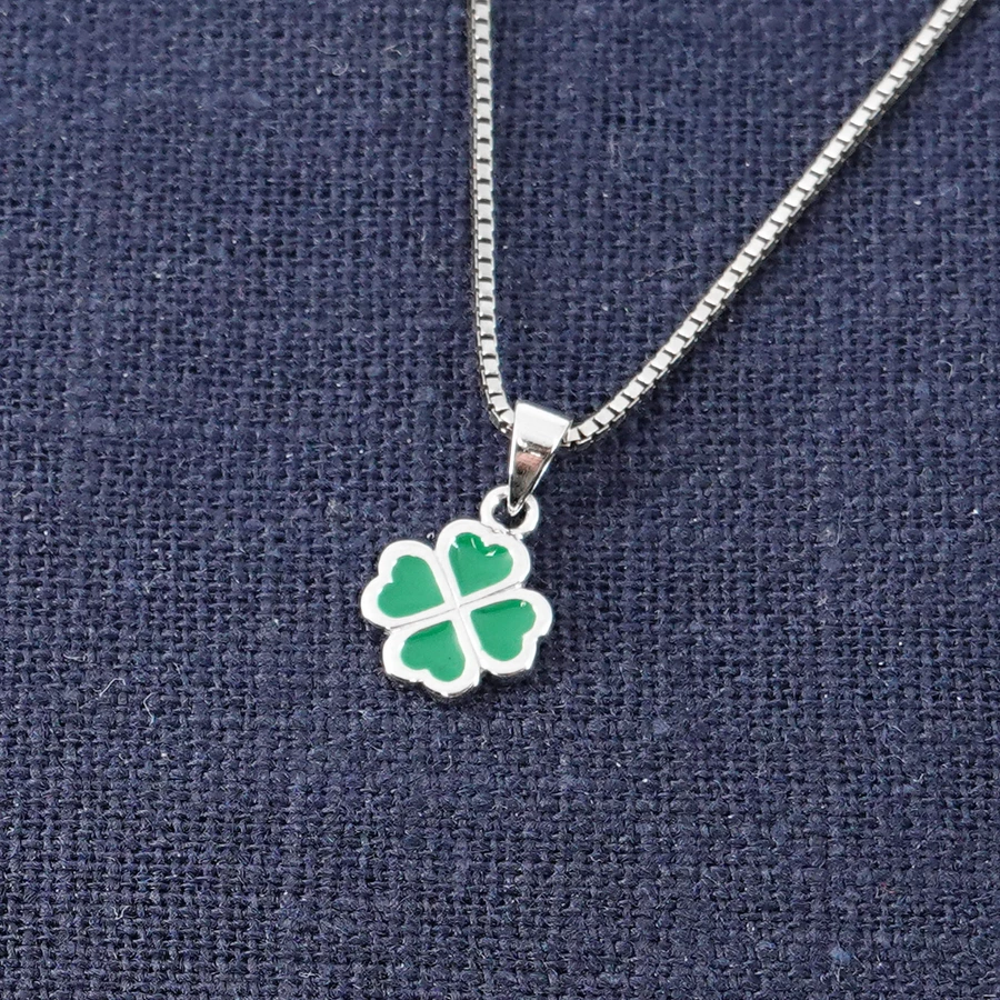 trendor Kinder-Halskette Silber 925 Collier mit Glücksbringer silver